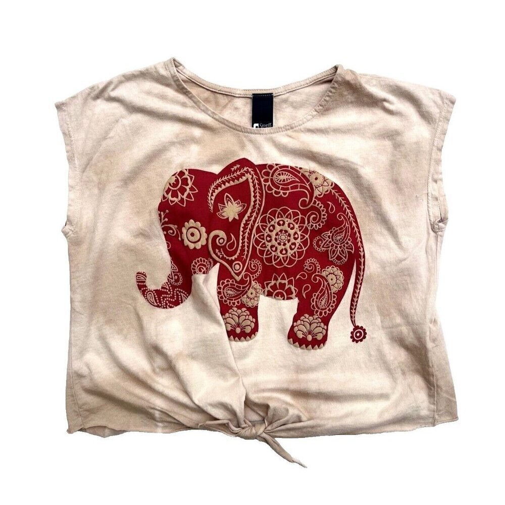 Swell Big Girls Ellie Casual Active Tie Front Tee T-Shirt Size 12